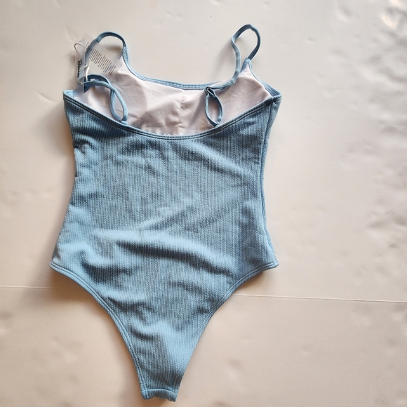 Blue Women's One Piece Swimsuit - Picture 4 of 12